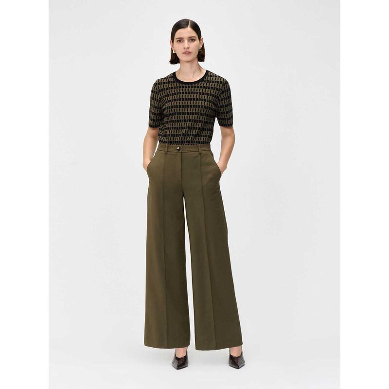Veronika Maine Check Jacquard Knitted Tee image number 2